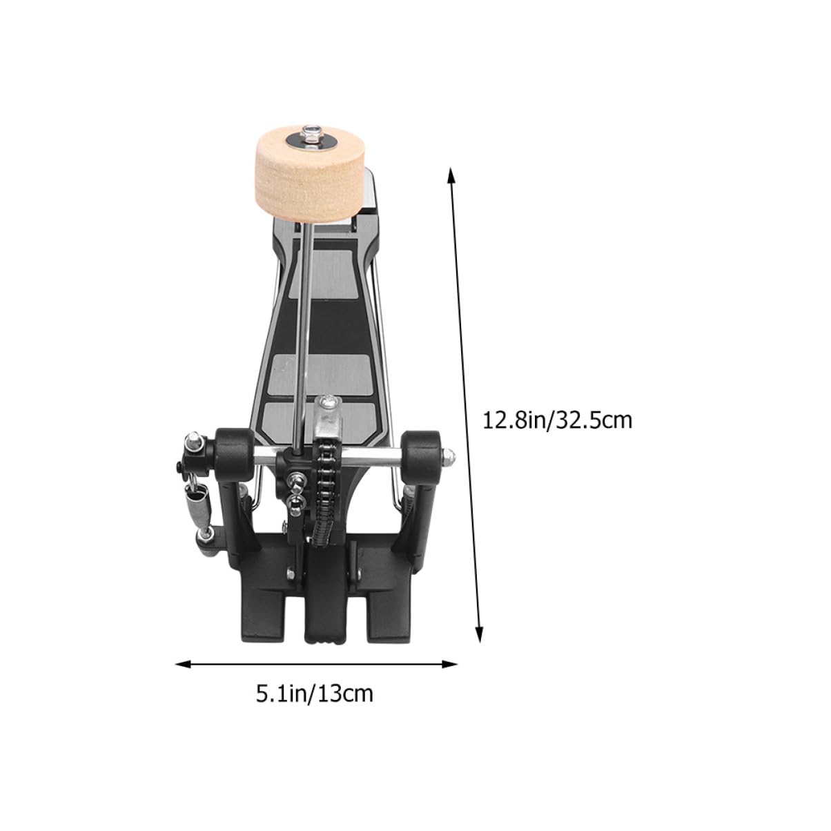 ERINGOGO Hammer Pedal Kick Drum Pedal Kick Pedal Firth Dampener Bass Drum Pedal Drum Single Pedal Drum Kit Accessory Drum Accessory Single Pedal for Drum Metal Drum Pedal Alloy