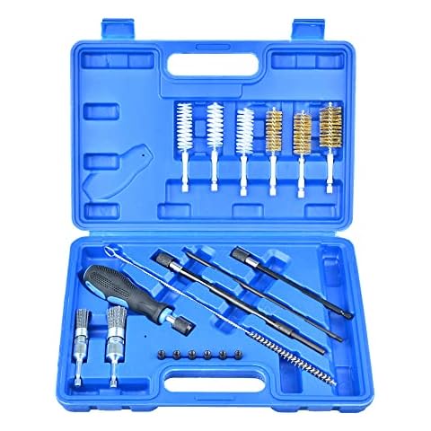 Prokomon 19pcs Universal Injector Seat Brush Cleaner Cleaning Tool Set for Diesel Engines Cover