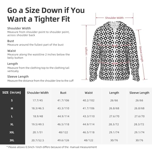 Weed Leaf Black and White Sun Protection Hoodie Zip Rash Guard Long Sleeve Shirt for Fishing Hiking for Mens Womens2