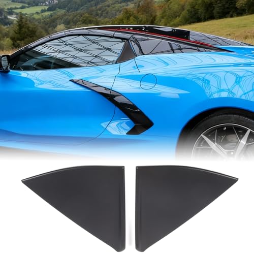 Cubierta triangular para ventana de Corvette C8, soluciona el diseño plano del pilar B