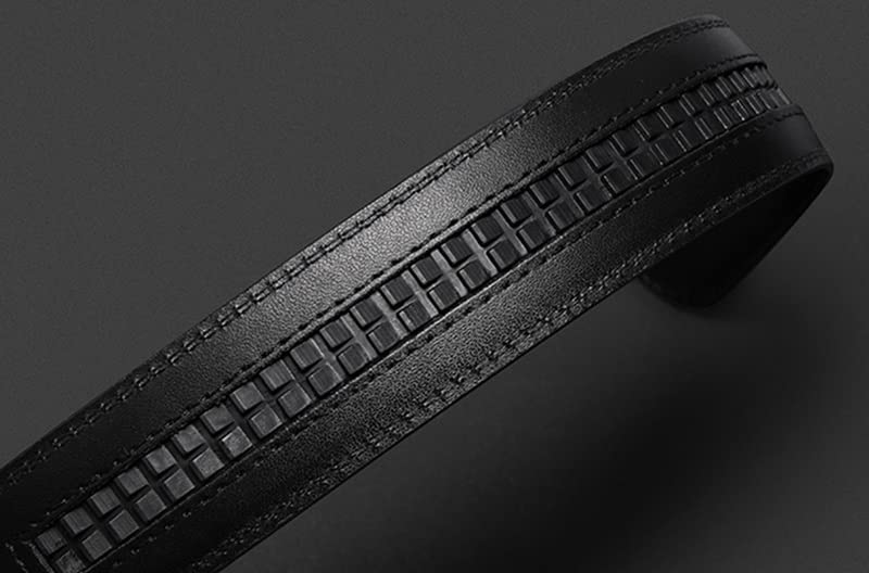 Belt Automatic Buckle Business Genuine Leather Belts for Men Classic Belts Black Men (Color : A, Size : 125 cm) (A 115 cm)4