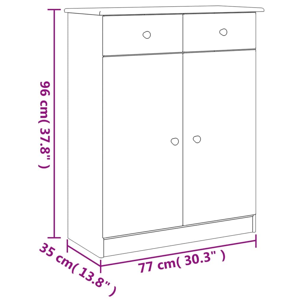 Scarpiera ALTA 77 x 35 x 96 cm in legno massello di pino