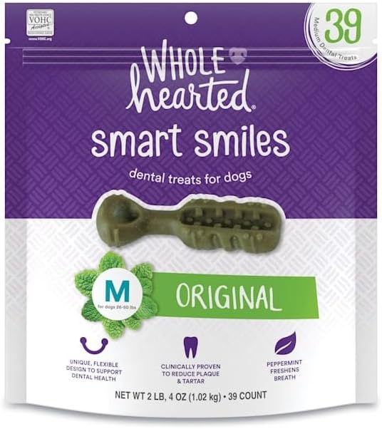 WholeHearted by Petco Smart Smiles Original Flavor Dog Treats 36 oz. Count of 39