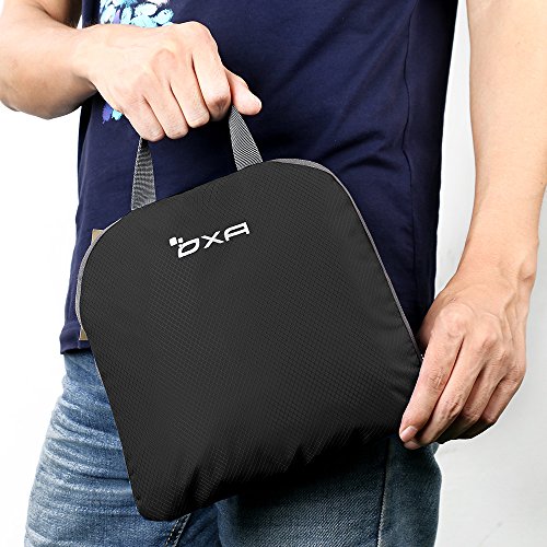 OXA Lightweight Foldable Travel Duffel Bag with Shoes Bag, Black