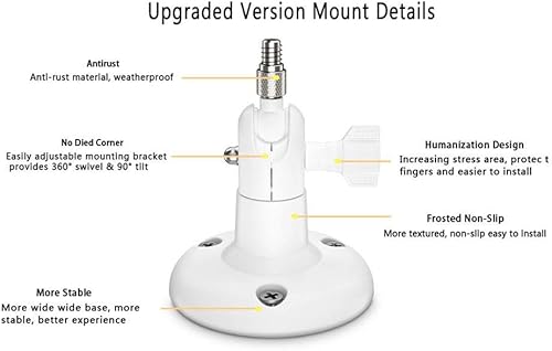 Miniatura 3 de Última versión Soporte de pared ajustable para interiores y exteriores para Arlo EssentialXL Gen 2Pro234Arlo Pro 5sUltra, eufyCam 2C2C Pro, 22 Pro,