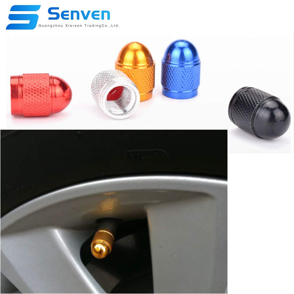 Cappucci Valvola Pneumatici - 25 Pezzi, Alluminio, 5 Colori, Universali - Foto 4