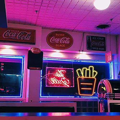 Chips Fries Light Up Signs LED Light Signs Acrylic Neon Light for Business Red Neon Sign Wall Art for Bedroom Kitchen Dining Car Party Decoration - Image 7