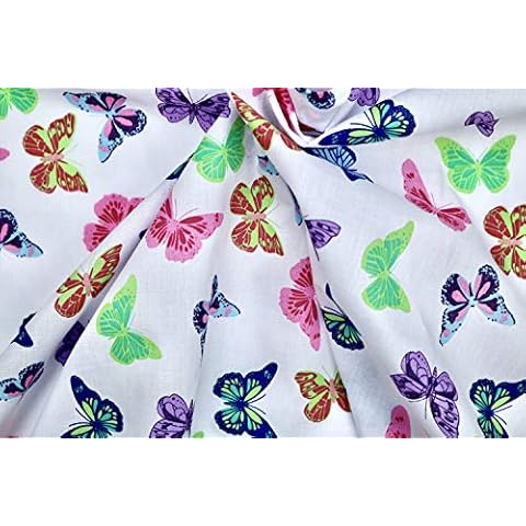 Pyrhan Polycotton Butterfly Patterned Fabric Cover