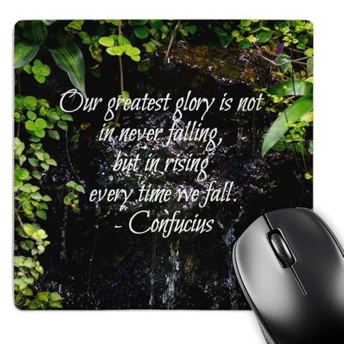 Tapis de souris Confucius citation motivation pour bureau de télétravail