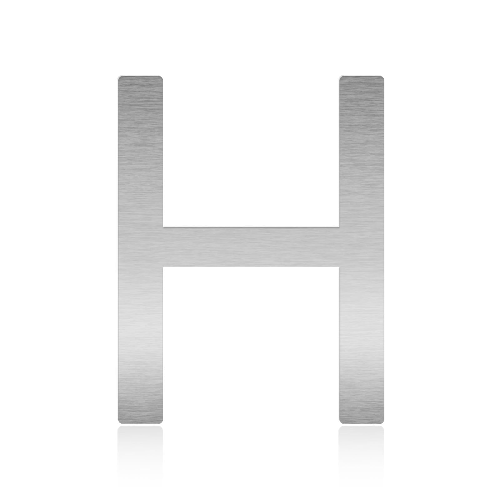 3 Inch Metal Letters, Silver Stainless Steel House Address Mailbox Numbers, Perfect for Home Address Plaques, Door Signs, Office Labels, Custom DIY Crafts Homemade Projects, and Modern Decor(Letter H)