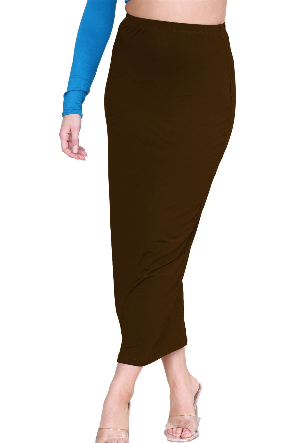 Hamishkane Women's Brown Hamishkane® Skirts Elasticated Waist, Casual Summer Midaxi Skirts Uk, Plain Bodycon Tube Maxi Skirts, Soft Jersey, Midi Skirt Long Pencil Skirt