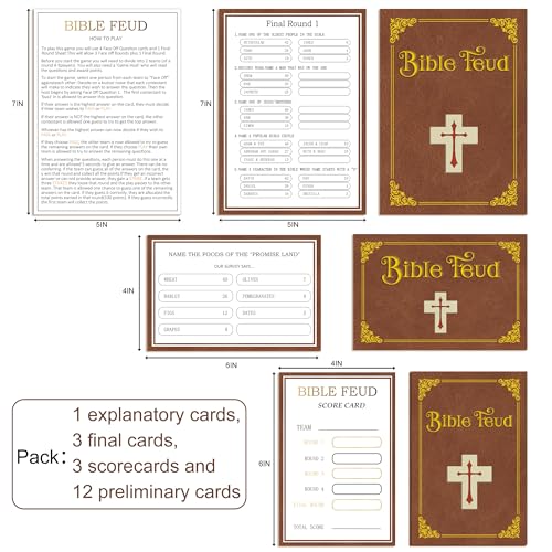 Bible Feud Quiz, juego de trivia bíblica para familia miniatura 2