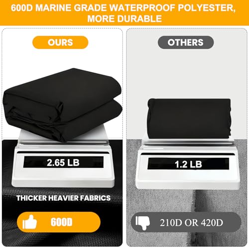 Hicover Riding Lawn Mower Cover - 600D Heavy Duty Lawn Tractor Cover, Waterproof & Windproof With Vents Fit with Reflective Strips, Fit John Deere, EGO, Toro, Craftsman, Husqvarna, Honda and More - Thumbnail 6