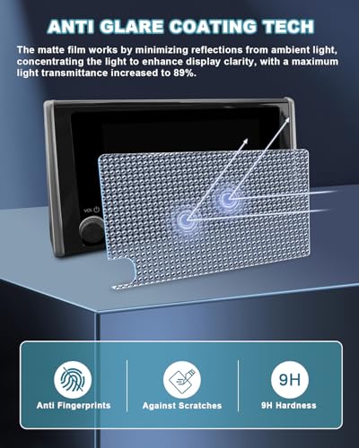 Image of CDEFG Anti-Glare Matte Screen Protector for 2023 2024 2025 Toyota RAV4 (LE /XLE /XLE Premium /SE /Woodland Edition) Hybrid Accessories 8-Inch Touchscreen Tempered Glass, 9H Hardness Anti-Fingerprint