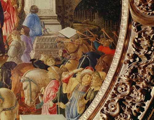 Póster de Lienzo l'Adorazione dei Magi Sandro Botticelli Cuadro Clásico Impresión 60x90cm
