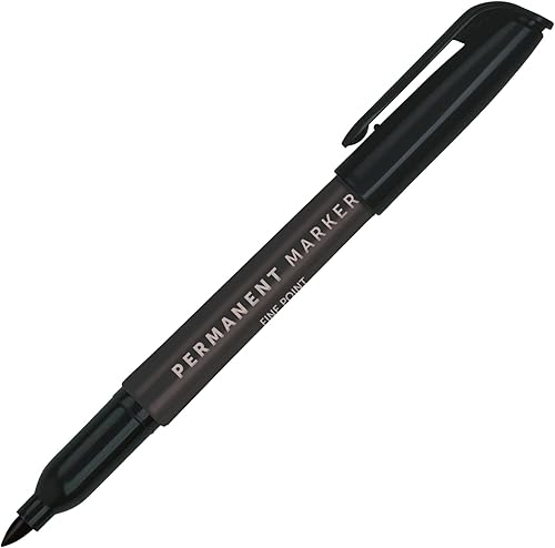 Miniatura 2 de Office Depot Marcadores permanentes 100% reciclados, punta fina, negro, paquete de 12, OD88669