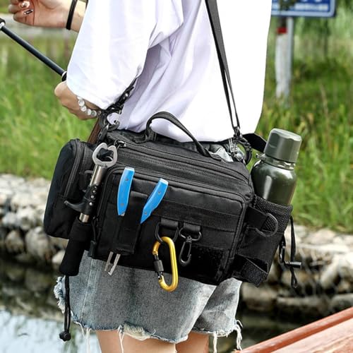 Pochete de caminhada masculina – pochete portátil multifuncional para guardar pochetes de pesca – po