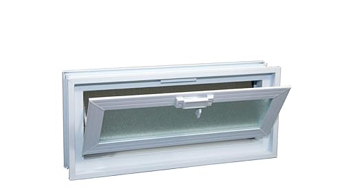 Miniatura 9 de Ventana de tolva de 22 x 8 para bloques de vidrio, cobertizos, cabañas, casas pequeñas, garajes