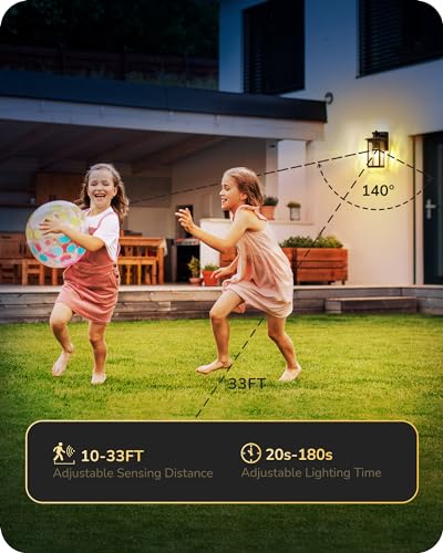 EDISHINE Outdoor Wall Light with GFCI Outlet and Motion Sensor – Dusk to Dawn Waterproof Fixture for Porch, Garage, and Patio