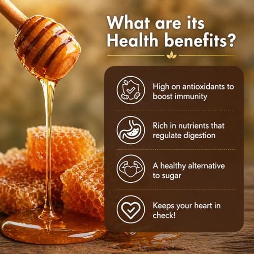 Image of Youth Natures Raw Tulsi Honey 400g | 100% Natural | Unprocessed | Unfiltered | Unheated | No Added Sugar | Rich in Antioxidants | Pure Holy Basil Honey | Glass Jar