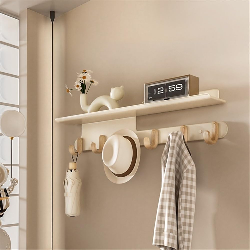 Perchero de Pared Perchero de Pared Blanco con Ganchos creativos for Guardar Ropa en la Entrada, el Dormitorio, la Sala de Estar y el Porche. Gancho de Pared(Pequeño)
