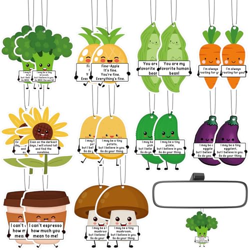 Image of 30 Pcs Positive Car Air Fresheners Bulk Employee Appreciation Gift Funny Car Hanging Ornament Scented Incense Chip Dietician Appreciation Gifts for Driver Staff Teacher Nurse Team, 10 Styles