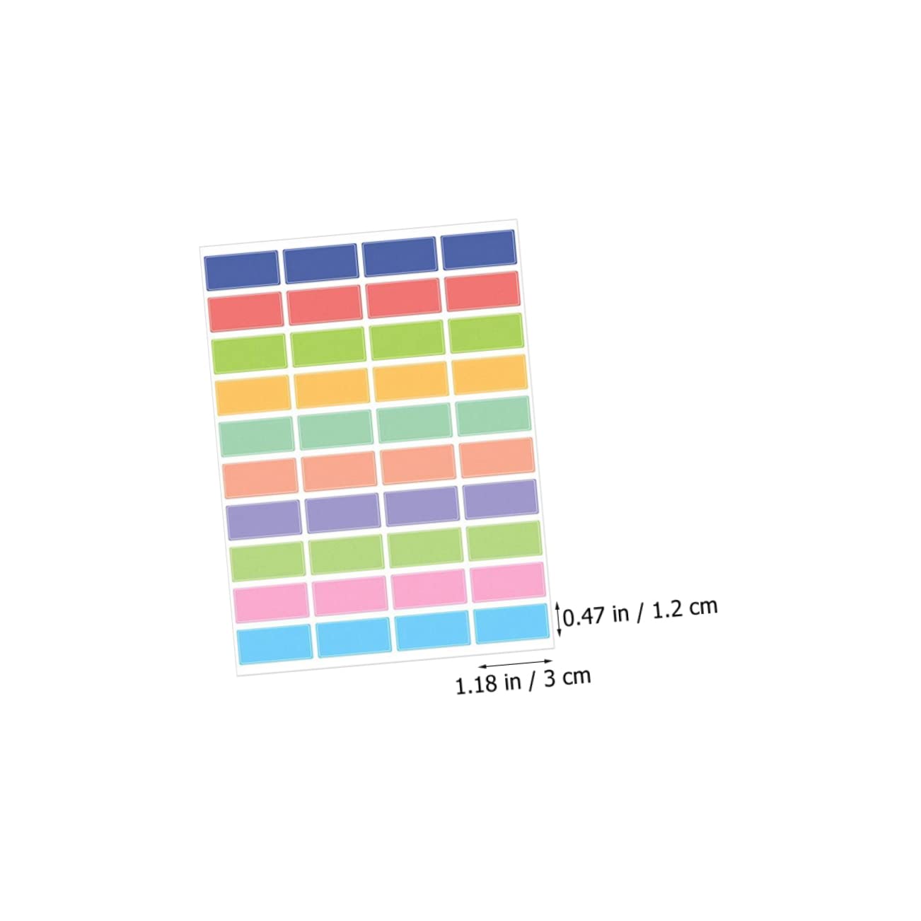 NUOBESTY 60fogli Etichette Adesive Colorate Impermeabili Rimovibili e Scrivibili Per Organizzazione e Classificazione Per Casa Ufficio e Scuola