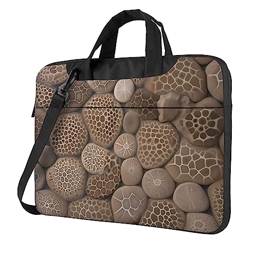 Sac à bandoulière pour ordinateur 15.6'' TOMPPY Petoskey noir motif pierre