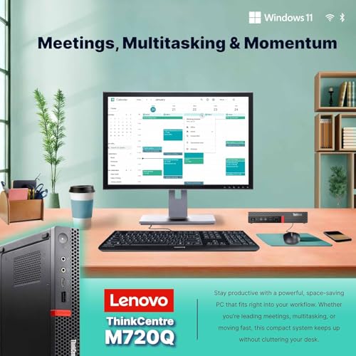 Image of Lenovo M720Q ThinkCentre Mini PC | Windows 11 Pro | Intel i5-8400T | 32GB RAM + 1TB NVME | 5G WiFi + BT | Home or Office Micro Desktop Computer (Renewed)