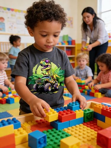 Funnycokid Toddler Boys Shirts Kids Tshirt Truck Dinosaur Tees Size 6 7 - image 7
