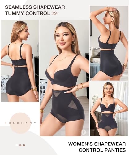 Image of Dulchany Tummy Control Shapewear Panties for Women Body Shaper Underwear Girdle Panty