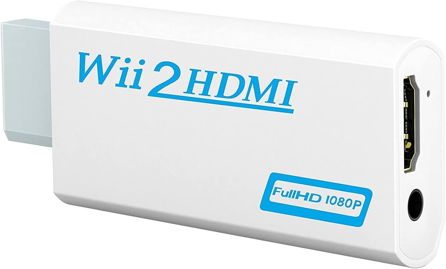 Wii to HDMI Converter Output Video Audio Adapter, with 3.5mm Audio Video Output Supports All Wii Display Modes, Best Compatibility and Stability for Nintendo (Wii to HDMI)