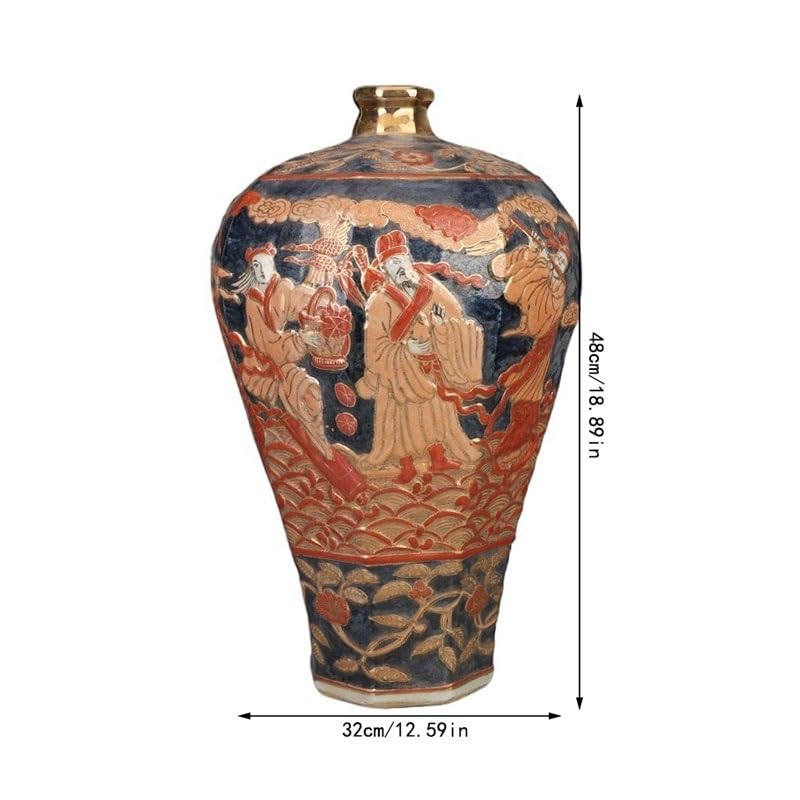 Wazon na kwiaty kreatywne badanie rzeźbione antyczna porcelana ręcznie robione ozdoby blaty biurowe ceramiczne wazony kwiatowe dekoracje do salonu