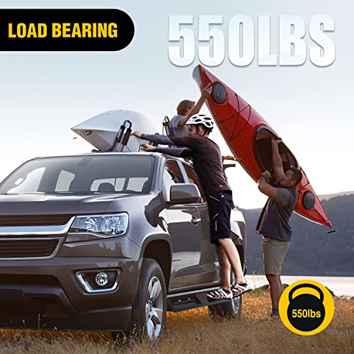 Image of Nilight Running Boards for 2015 2016 2017 2018 2019 2020 2021 2022 2023 2024 Chevy Colorado /GMC Canyon Crew Cab Dual-Stage Textured Black Powder Coated Slip-Proof Side Step Nerf Bars