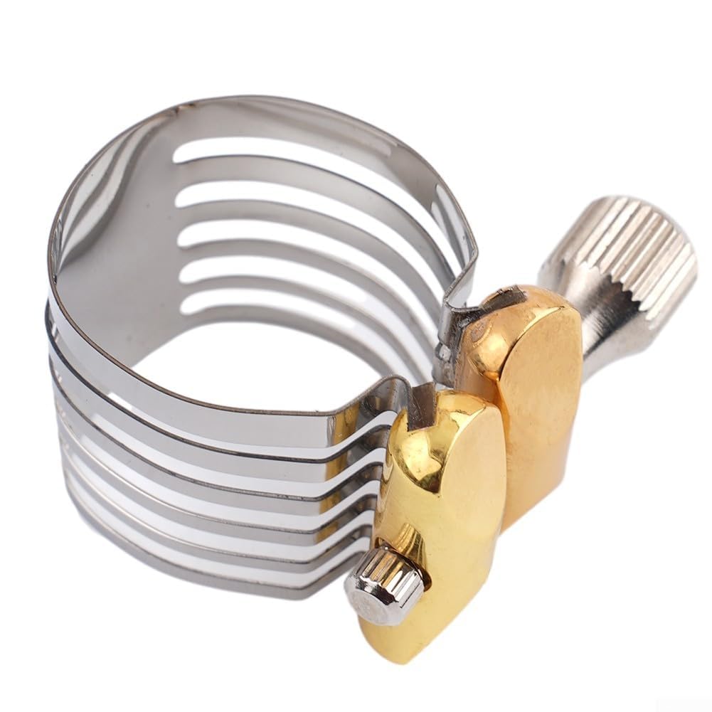 BEYOEE Replacement Saxophone Ligature Clip for Tenor, Alto, and Soprano Sax Mouthpiece Centered Tone and Sound,Alto