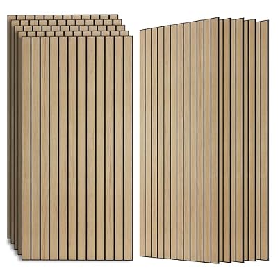 AUTORIFIC Acoustic Panels,10 Pack Soundproof Wall Panels,47.2”x23.6”,Teak