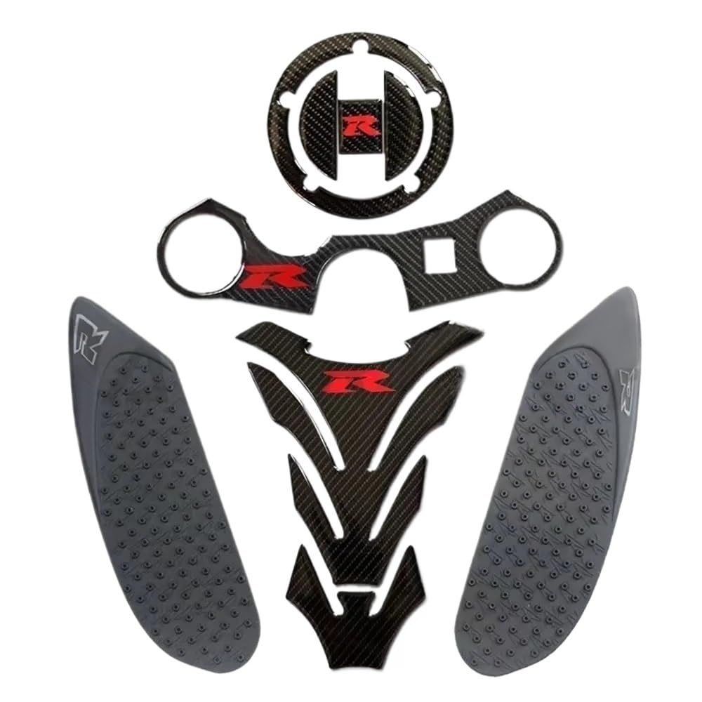 Motorcycle Tank Pad for GSXR600 for GSXR750 K6 K7 2006 2007 Fuel Gas Cap Cover Tank Pad Protector Triple Clamp Carbon Sticker Decal Motorcycle