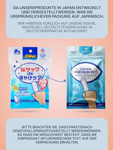 Tränenflecken Wipes für Hunde & Katzen | Finger-Pads | Augenpflege für Hunde und Katzen | Feuchttücher in Fingerbürstenform für Haustiere | Tränenfleckentferner Hund | 35 Stück – Bild 3