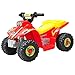 HOMCOM Kinderauto Kinderwagen Elektroauto Kinderfahrzeug Kindermotorrad Quad Elektroquad Kinderquad Elektromotorrad (Elektroquad/Rot-Gelb)