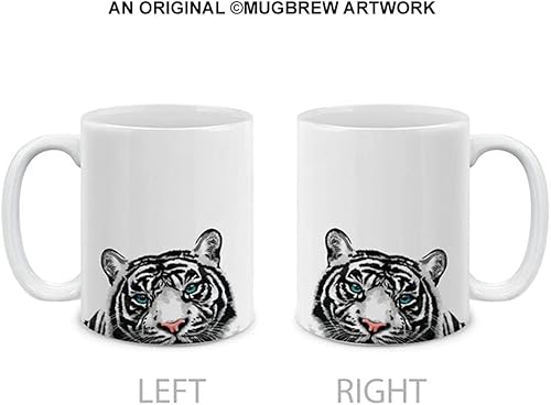 Vista 66 de MUGBREW Taza de té de cerámica de la taza de café de la llama del animal lindo, 11 OZ Alpaca,Bisonte de búfalo americano,Aves frailecillo