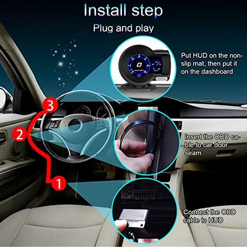 Miniatura 4 de Herramienta de diagnóstico OBD2 con 6 modos Sistema de alarma de coche para RPM Velocímetro Agua Aceite Temperatura Voltaje de combustible