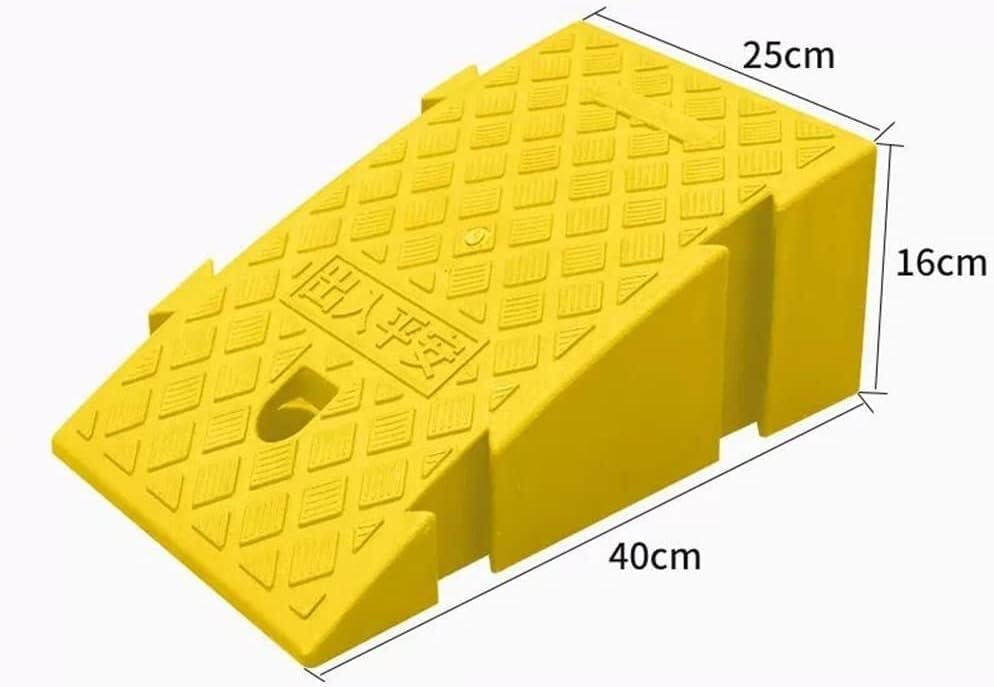 Rampa plástica portátil para vehículos 25x40x16cm amarillo miniatura 7