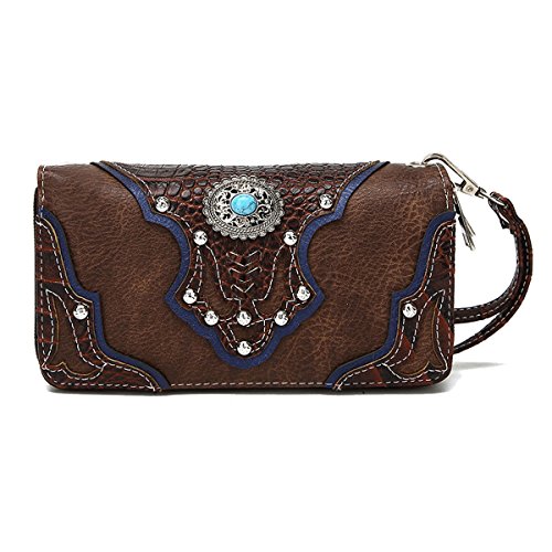 Western Concealed Carry Country Fringe Purse Handbag Totes Shoulder Bag Wallet Set Brown3