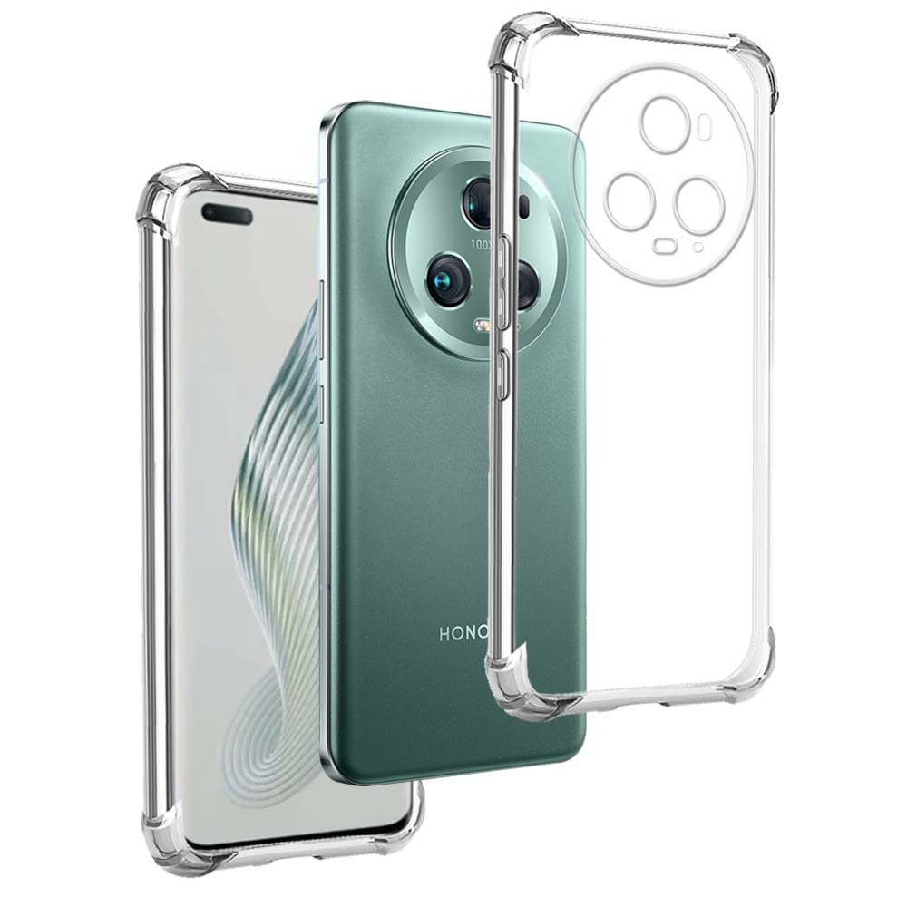 REY Anti-Shock Gel Phone Case for Honor Magic 5 Pro, Ultra-Thin 0.33 mm, Reinforced Corners, Thermoplastic Polyurethane Silicone, High Strength and Flexibility