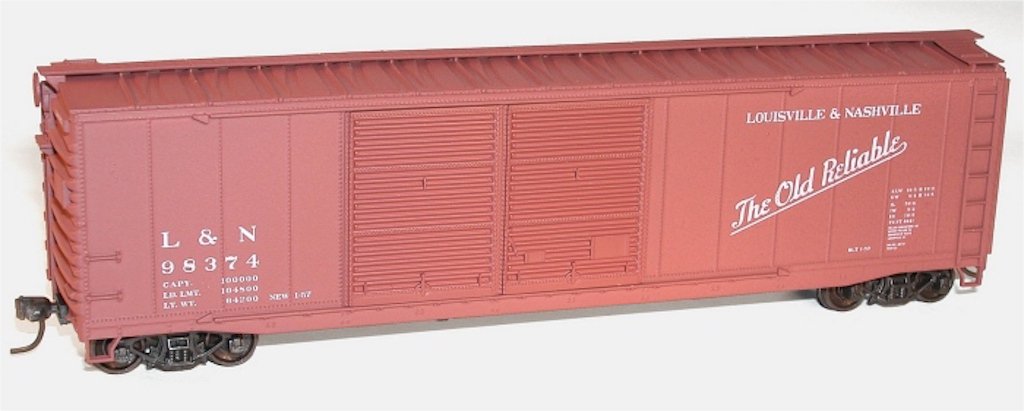 HO KIT 50' AAR Double Door Steel Box, L&N