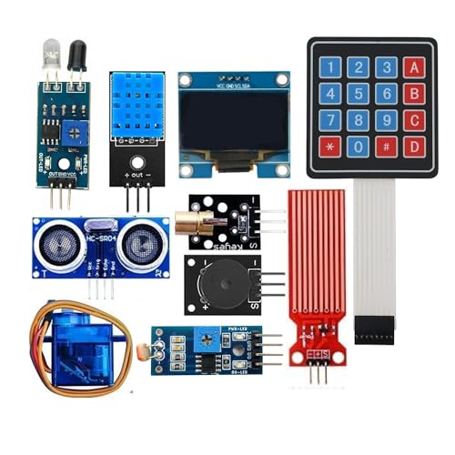 Image of 10-in-1 Sensor Kit for UNO & ESP32 | OLED, IR Sensor, LDR, Ultrasonic Sonar, Laser Module & Servo Motor | DIY Electronics & STEM Learning Kit