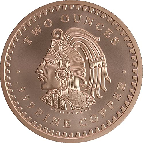 Amazon.com: 2 oz .999 Pure Copper Medallion (Aztec Calendar