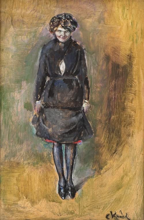 Tableau Fille debout Christian Krohg pour mur vide chambre 60x90