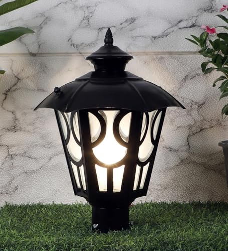 Image of SINOMAN Outdoor Gate Light for Pillars and Posts Weatherproof Exterior Lighting Fixture Lamp for Entrance, Patio Columns and Modern Design for Home Decor (Without Bulb) (GL Umbrella, Pack of 1)