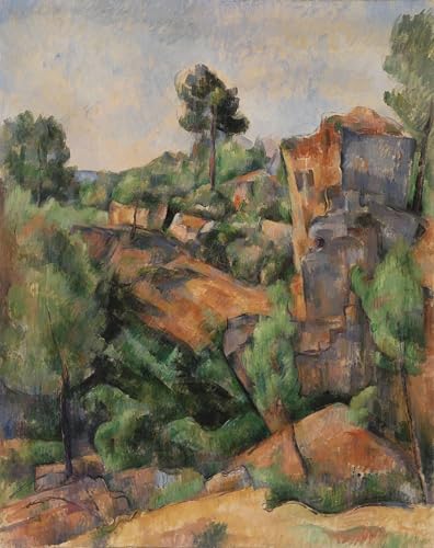 Toile Paul Cézanne Carrière de Bibémus impression murale abstraite salon 60x90cm